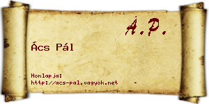 Ács Pál névjegykártya