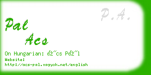 pal acs business card